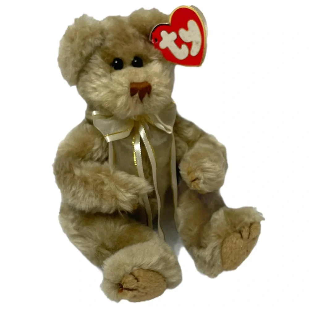 Vintage Teddy Bear Plush Attic Treasures Beverly Gold 93 TY Collectible Classic